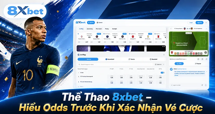 Thể Thao 8xbet – Hiểu Odds Trước Khi Xác Nhận Vé Cược